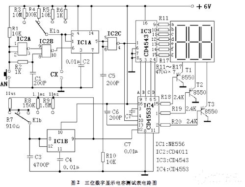 三位數(shù)字顯示電容測試表電路模塊設(shè)計與光電顯示電路軟件開發(fā)